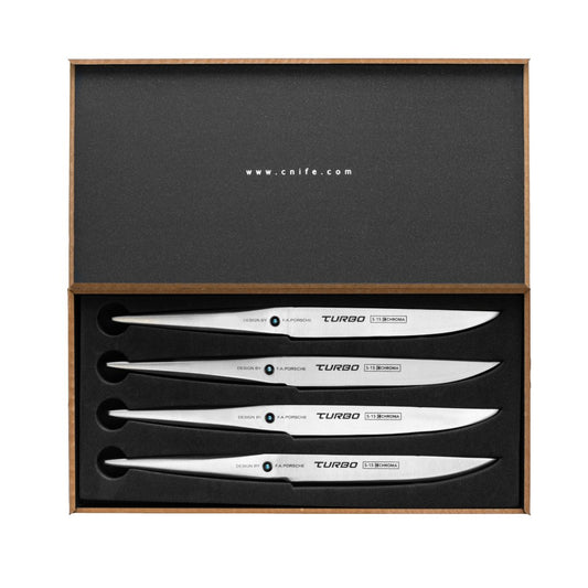 CHROMA Steakmesser Set, 4 - Teilig - Design by F.A. Porsche - BERUFSMESSER.de