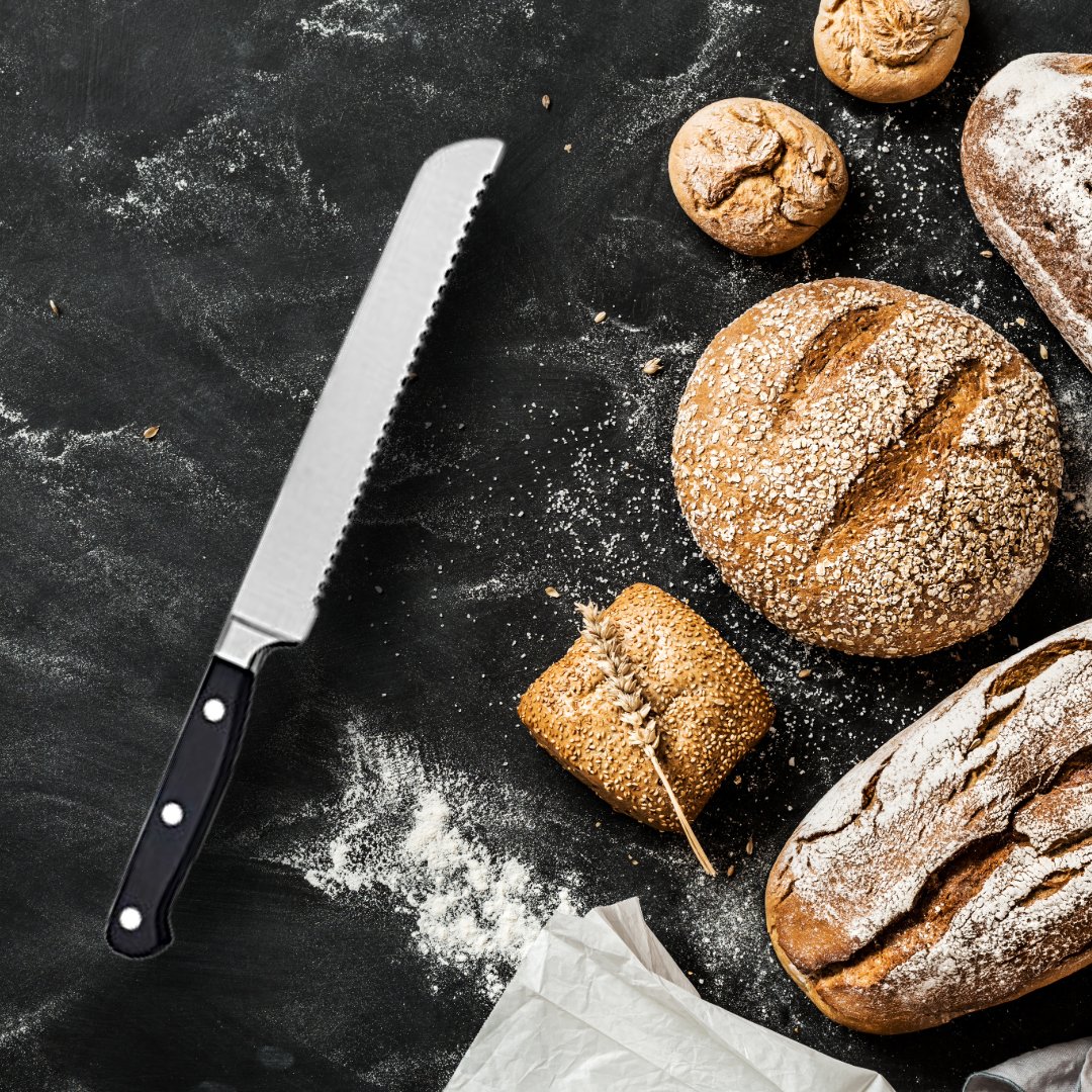 KochKraft Brotmesser mit Wellenschliff, 20 cm in Geschenkbox - BERUFSMESSER.de